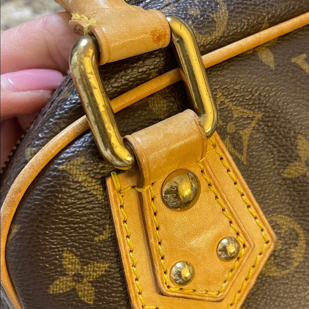 Authentic Louis Vuitton Brown Satchel with Gold Accents - Picture 14 of 16